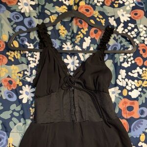 Beverly and Beck black corset style dress